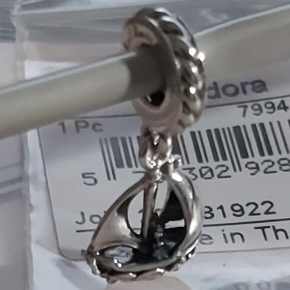 Authentic *Retired* Sterling Silver Sail Boat Dangle799439C00 - Picture 10 of 11